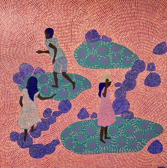Par les chemins, 60x60cm.